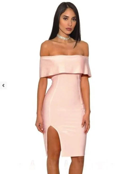 Sweet Nothings Pink Strapless Bandage Dress Knitted unclassified dresses