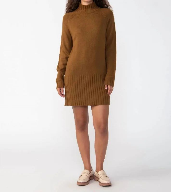 The Sweater Mini Dress In Spice Cozy Mini Skirt