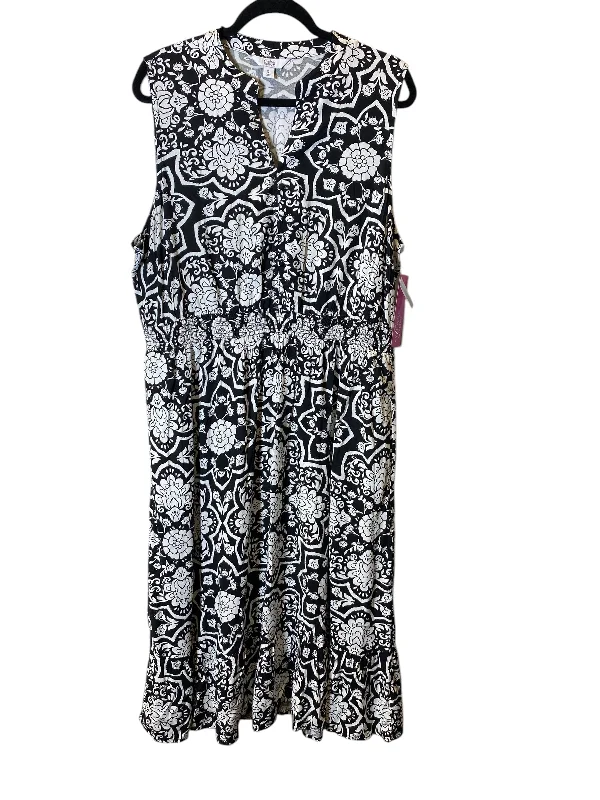 Dress Casual Maxi By Croft And Barrow In Black & White, Size: Xl Boho Maxi Skirt