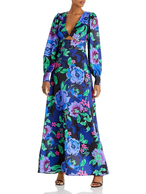 Womens Floral Print Long Maxi Dress Sexy Maxi Skirt