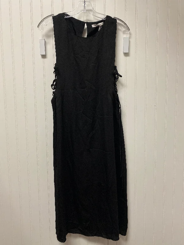 Black Dress Casual Midi Bcbg, Size Xs Ruffled Midi Skirt