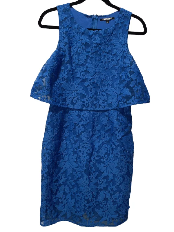 Blue Dress Party Midi Gianni Bini, Size M Elegant A-line Skirt